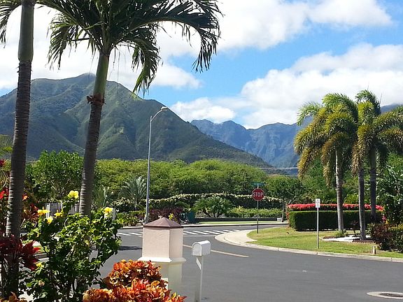 View of West Maui Mountains from Front of Home