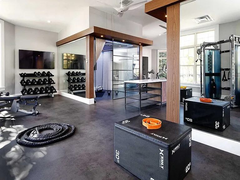 State-of-the-art fitness center with free weights