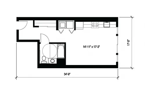 Floor plan Studio A2
