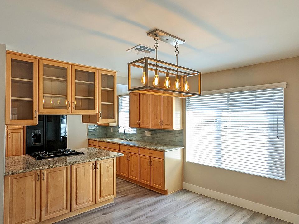 Kitchen with open dining area