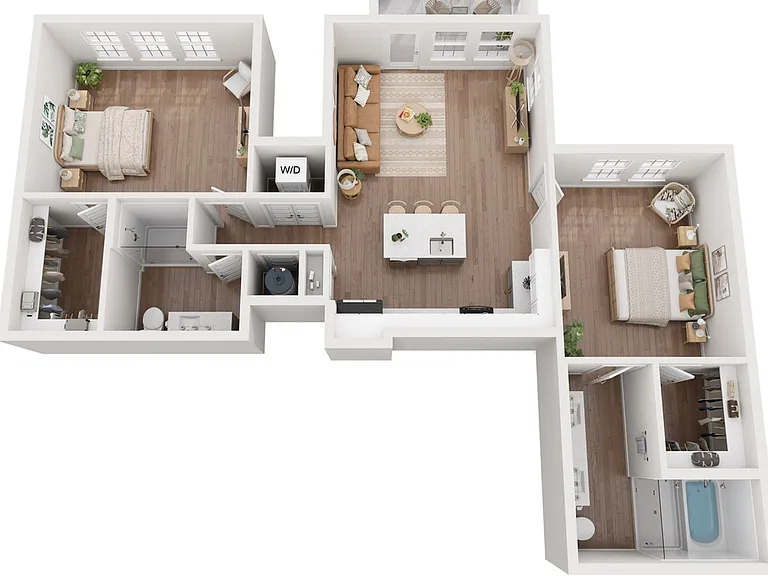 1,181 SF 2 Bd/2Ba Apartment 1,181 SF 2 Bd/2Ba Apartment