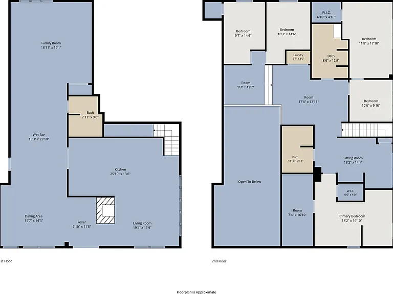 Explore the full layout with floor plans of both stories of the home.