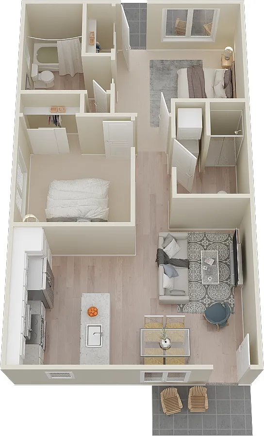 Floor plan 2X2 698
