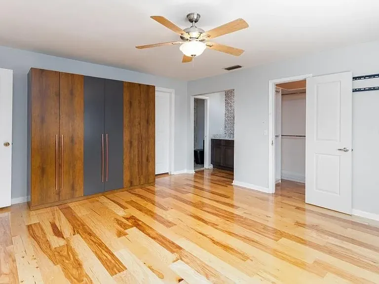 Primary bedroom with double closets