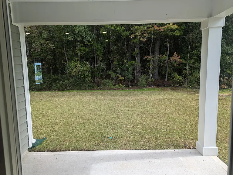 View from Patio Door adjacent to dining area (before fence was built)
