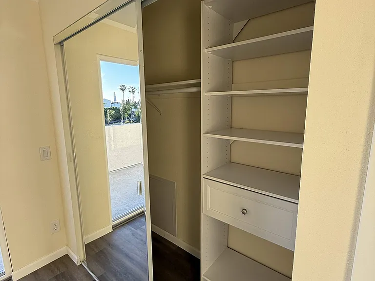Shelving in the Master bedroom suite