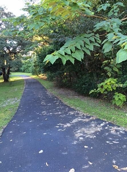 Drive way to property .