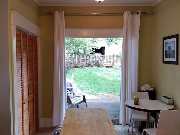 Kitchen and backyard