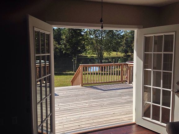 Large deck with a lake view