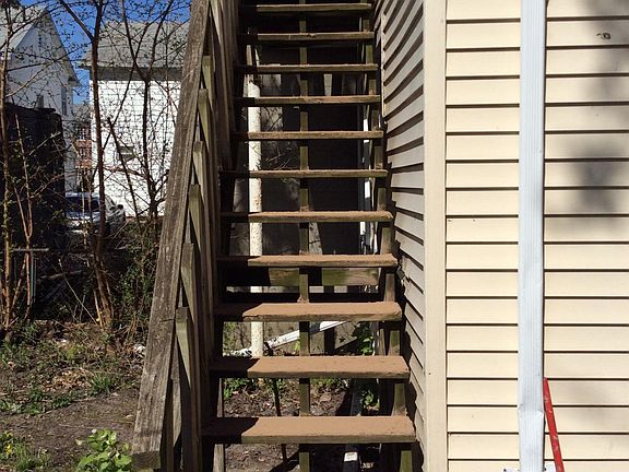 Second story rear entrance