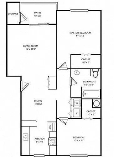 Floor plan Two Bedroom A