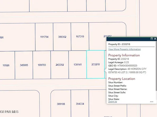 Pn 233218 40 Horizon City Ests Lot 2, El Paso, TX 79928