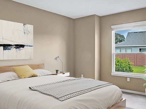 Virtually Staged Master Bed