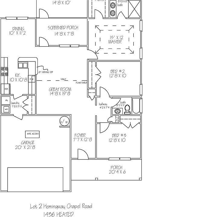 2nd image of 1256 Hemingway Chapel Rd. Lot 02 Busbee Plan
