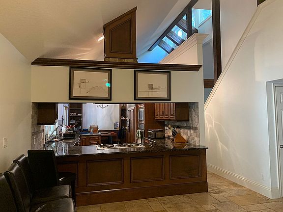View into kitchen
