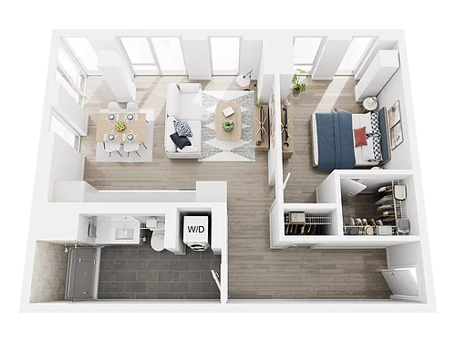 Floor plan 1x1 Floor Plan 1