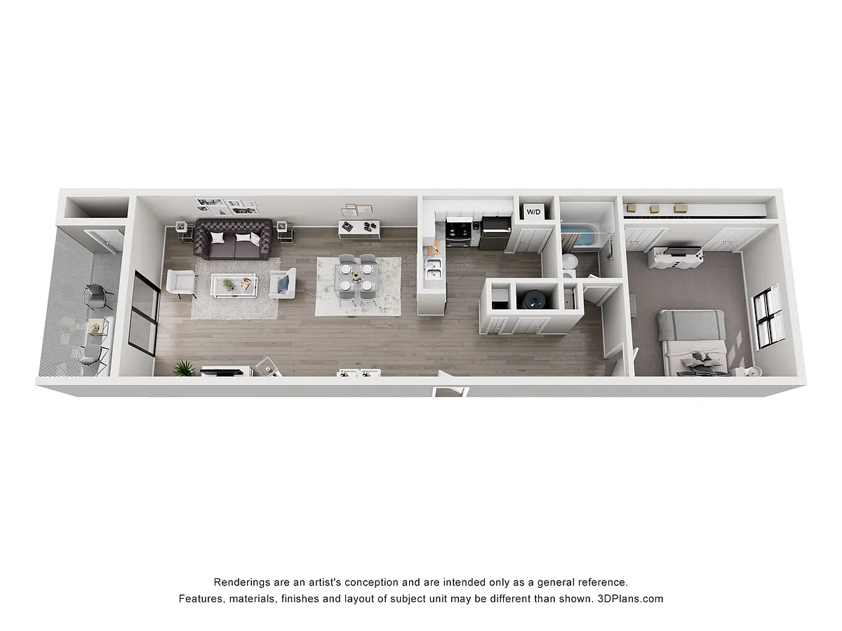 Floor plan 1 Bed 1 Bath