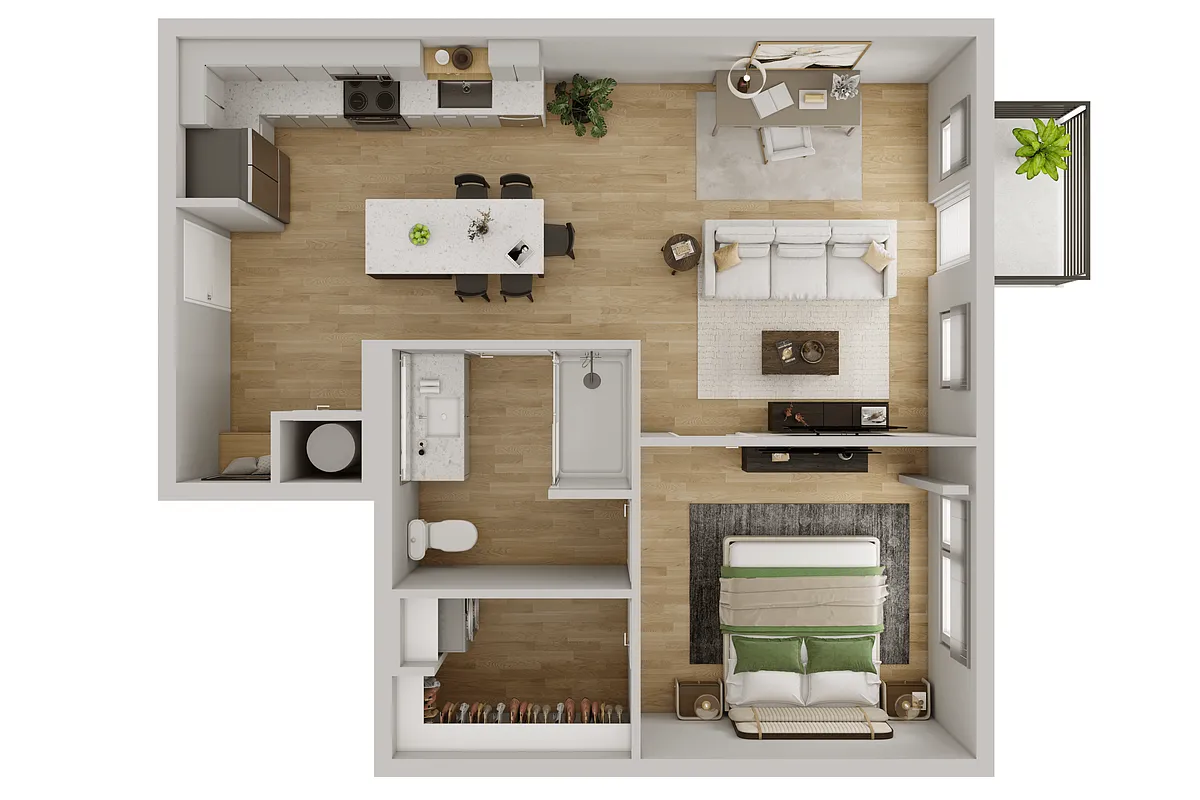 Floor plan 1B