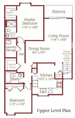 Floor plan Deerfield Upper