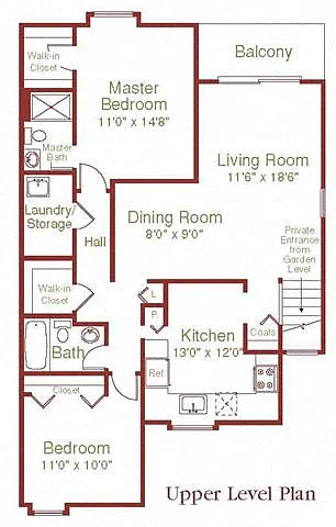 Floor plan Deerfield Upper