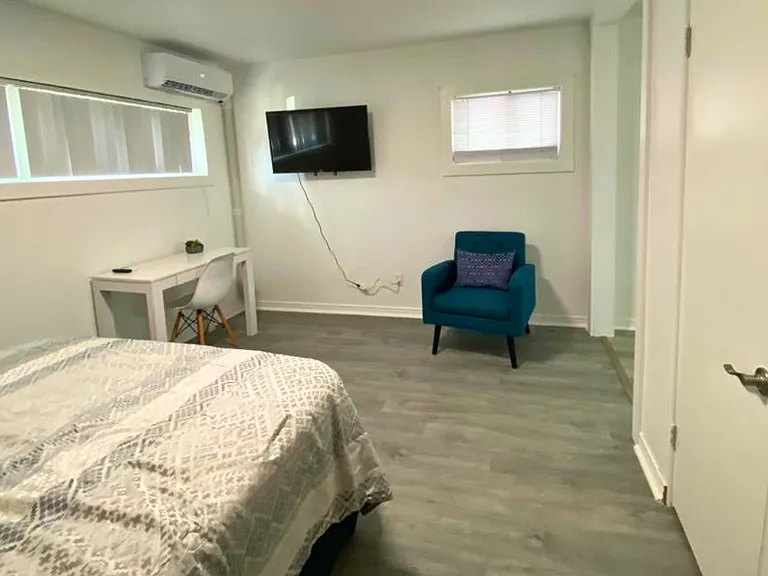 Smart TV with Netflix included for relaxing entertainment and cozy nights in.