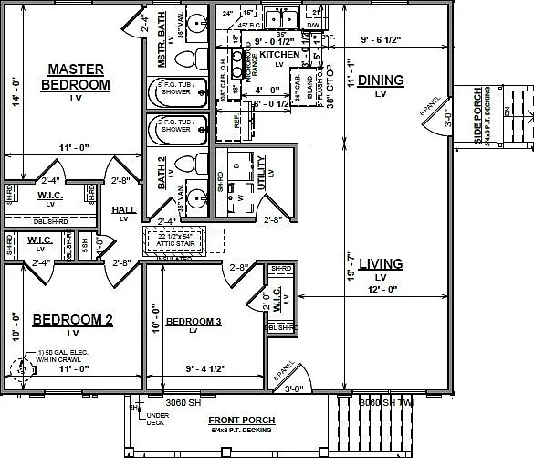 Floorplan with measurements. Master bedroom suitable for king size bedroom!