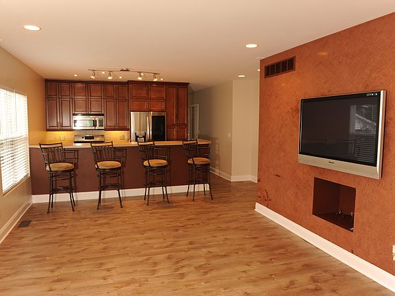 Open concept of living room and kitchen