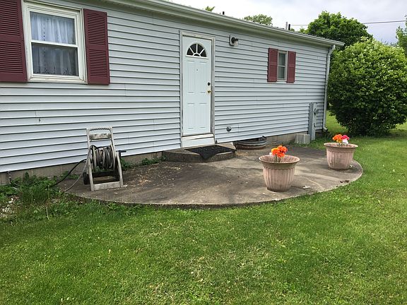 Close-up of back patio