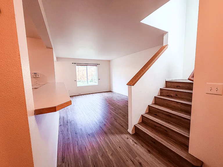 Looking into living room