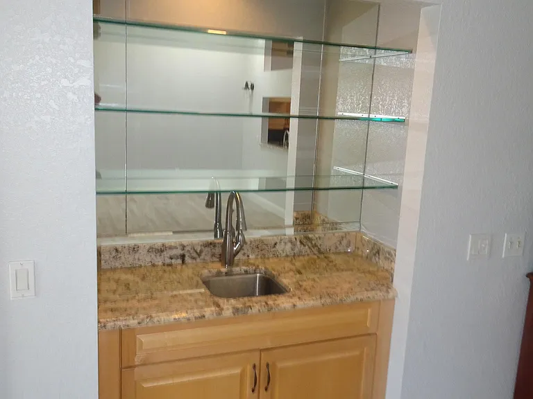 The wet bar is just perfect for entertaining.