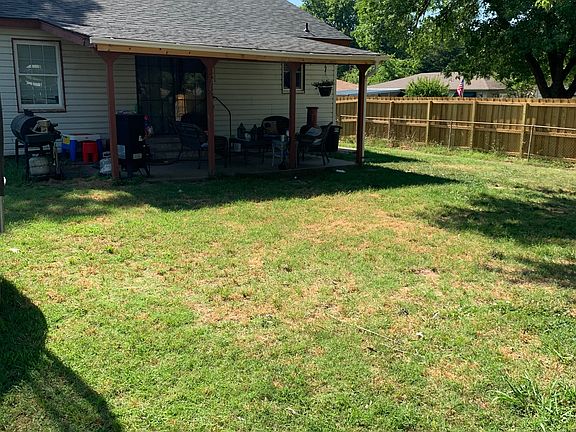 Large covered back patio