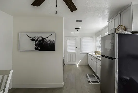 Dining area and kitchen