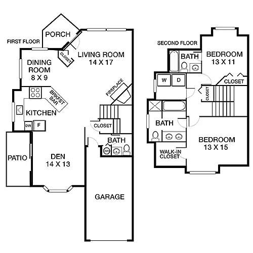 Floor plan Ponderosa Townhome Premier