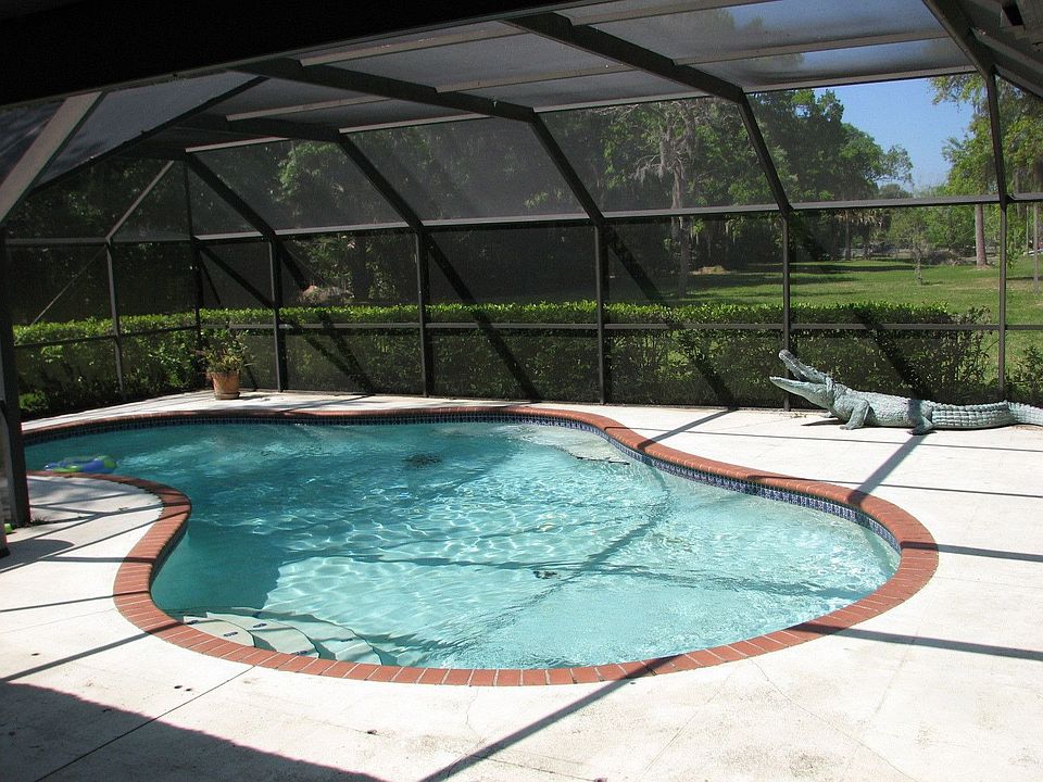 Pool w/ Gator fountain
