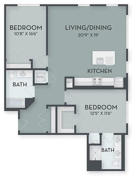Floor plan Two Bedroom B2-A-Workforce**