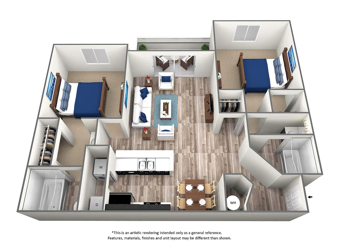 Floor plan B1 - Renovated