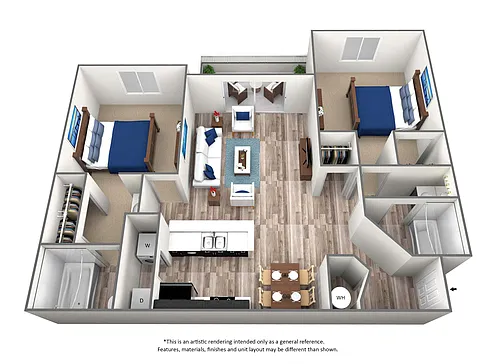 Floor plan B1 - Renovated