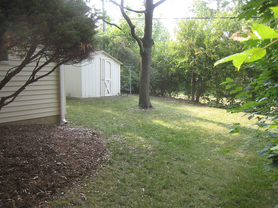 View of shed in back yard