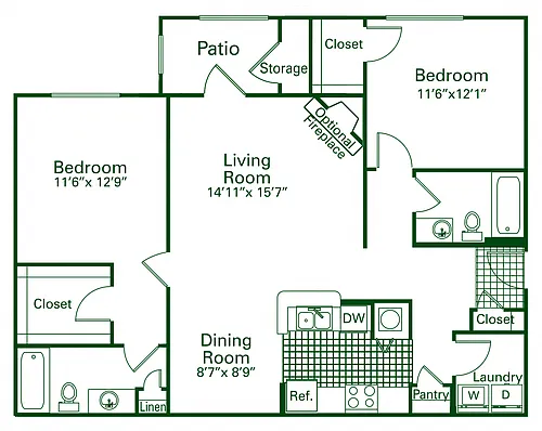 Floor plan 2B