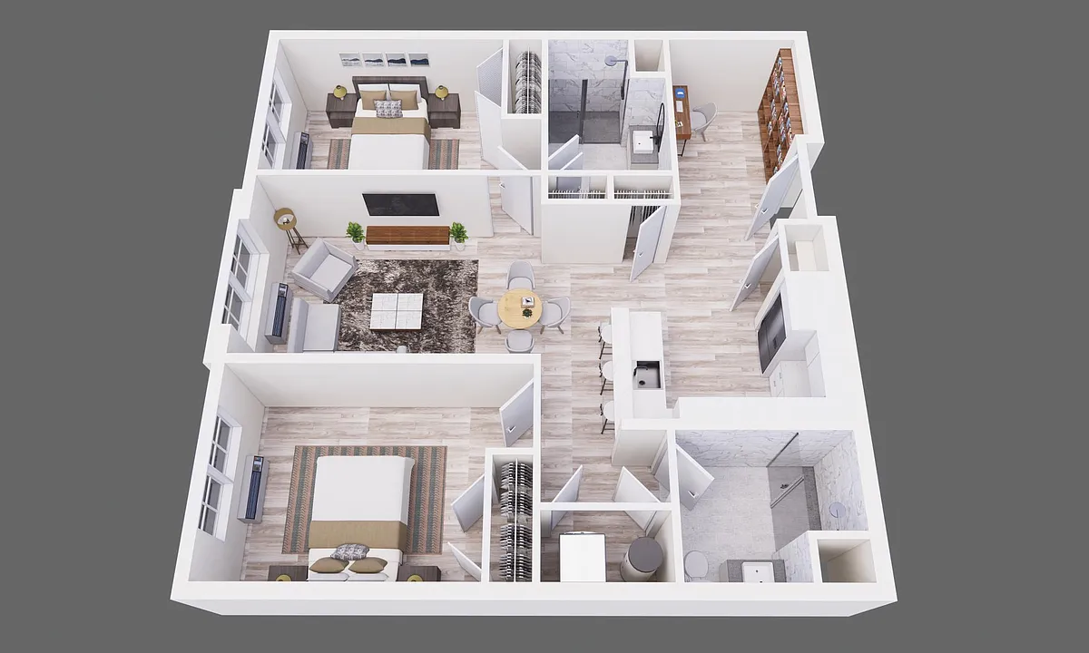 Floor plan The Somerset 2 Bed with Den
