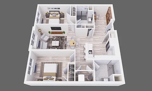 Floor plan The Somerset 2 Bed with Den