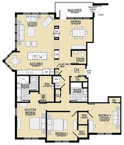Floor plan D1