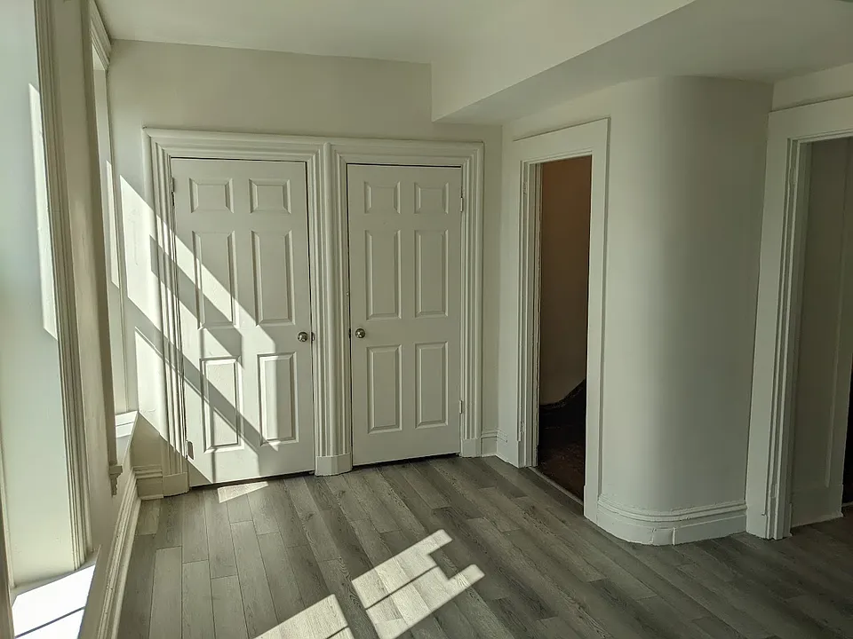 Other side of kitchen, closets for storage