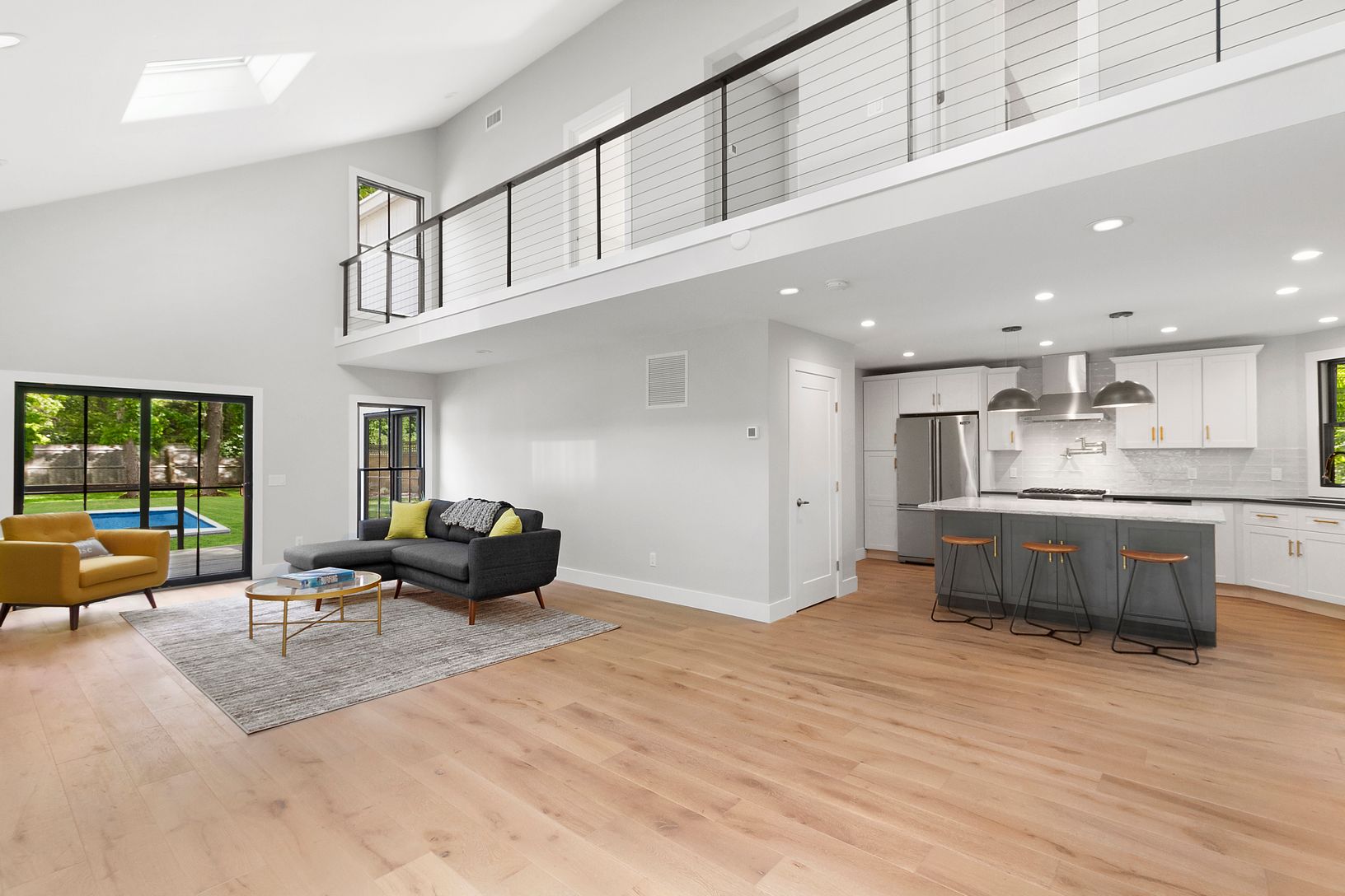  Cable and Steel Balcony overlooking Great Room