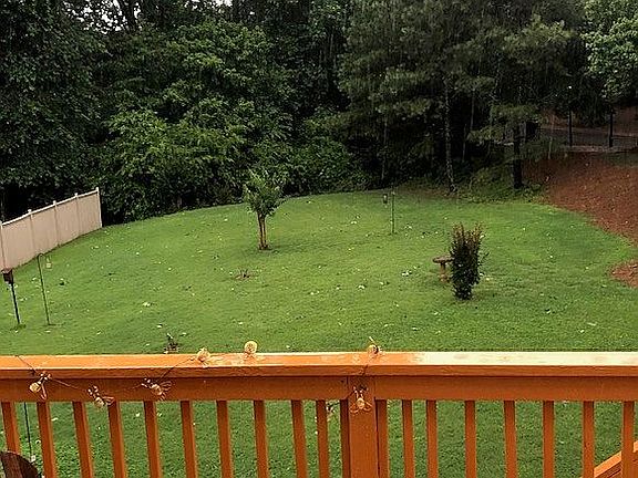 View of backyard from deck