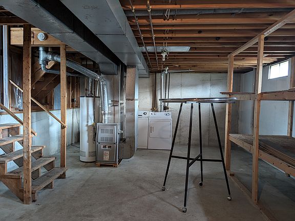 Basement with gas or electric laundry hookups