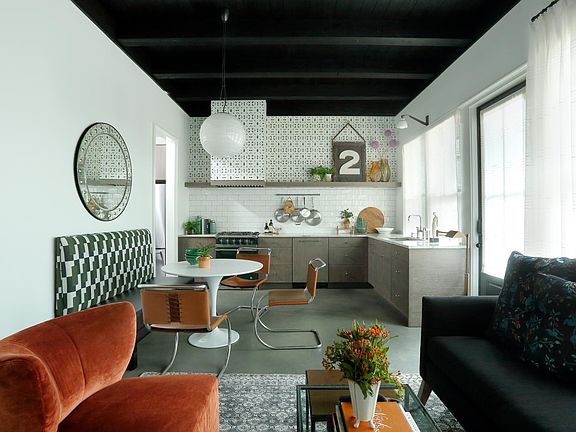 kitchen and dining area