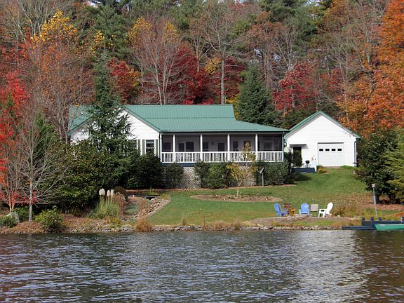View from lake to house