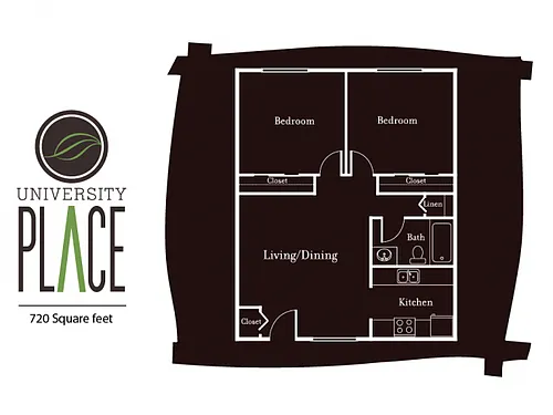Floor plan 2 Bed 1 Bath - Place