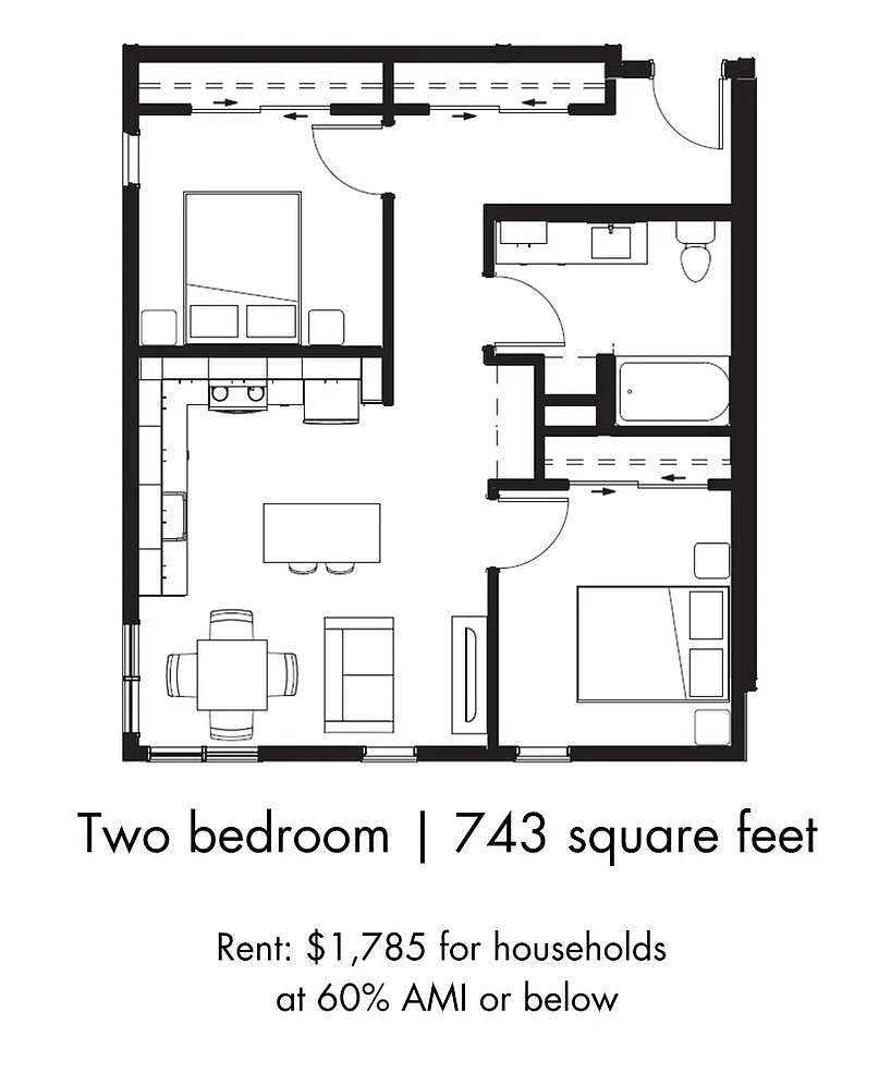 Floor plan Two Bedroom